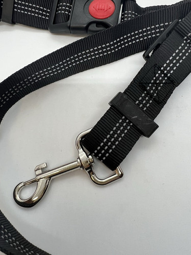 Dog Seat Belt for Car 3-In-1 Dog Leash Seatbelt Bungee Adjustable Reflective