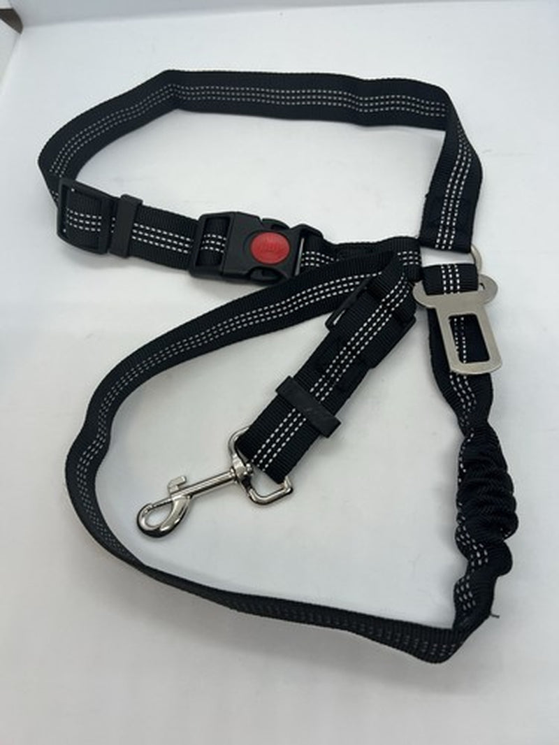 Dog Seat Belt for Car 3-In-1 Dog Leash Seatbelt Bungee Adjustable Reflective