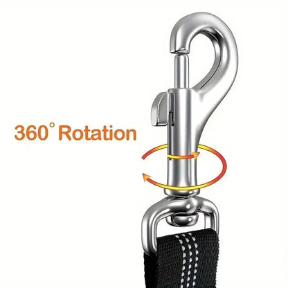 Dog Seat Belt for Car 3-In-1 Dog Leash Seatbelt Bungee Adjustable Reflective