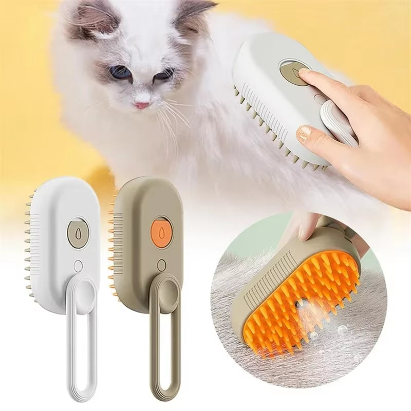 3-In-1 Steam Brush Steam Cat Comb Water Pet Brush Electric Spray Hair Brush Cat Massage Comb Hair Comb