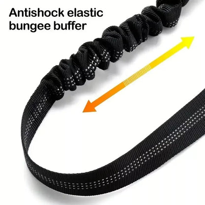 Dog Seat Belt for Car 3-In-1 Dog Leash Seatbelt Bungee Adjustable Reflective
