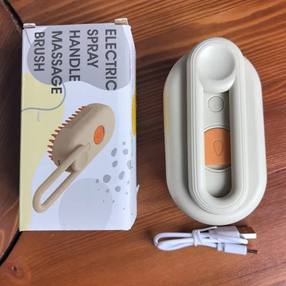 3-In-1 Steam Brush Steam Cat Comb Water Pet Brush Electric Spray Hair Brush Cat Massage Comb Hair Comb